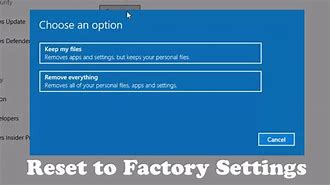 Image result for Reset Back to Factory Settings