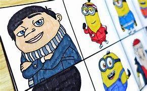 Image result for Simple Drawings of the Minions and Gru