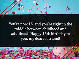 Image result for 15th Birthday Quotes