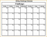 Image result for Blank 30-Day Challenge Calendar