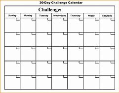 Image result for Blank 30-Day Calendar Printable PDF