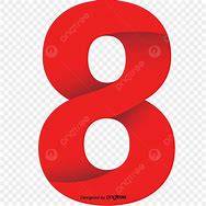 Image result for Red Circle Number 8