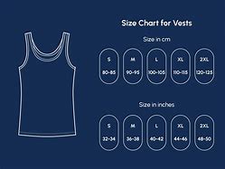 Image result for Vest Size Chart