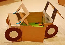 Image result for Cardboard Box Cars for Kids