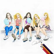 Image result for 5 Best Friends Girls Drawings