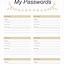 Image result for Free Password List Template