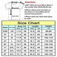 Image result for Children's Shirt Size Chart