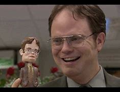 Image result for Dwight Schrute Bobblehead GIF