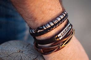 Image result for Men's Leather Bracelet Watch