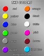 Image result for Los Colores En Ingles Y Español