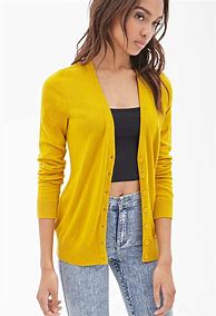 Image result for yellow cardigan