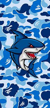 Image result for BAPE Shark Wallpaper Half Color