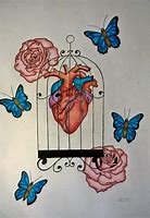 Image result for Caged Heart Tattoo