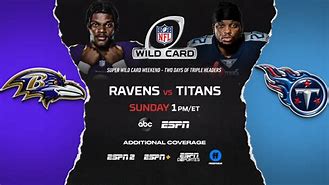 Image result for 2019 NFL Playoffs Titans Raven's Wild Cards