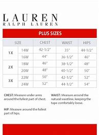 Image result for Ralph Lauren 14W Size Chart