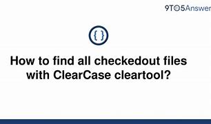 Image result for ClearCase List Check Out