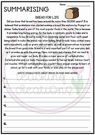 Image result for Reading Summary Worksheets