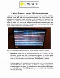 Image result for Laptop Screen Damage