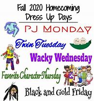Image result for Homecoming Week Dress Up Days