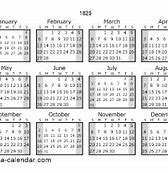 Image result for 1825 Calendar