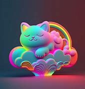 Image result for Neon Cat Background