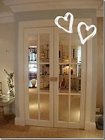 Image result for Mirrored French Closet Doors