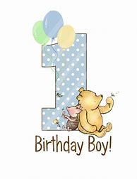 Image result for Winnie the Pooh 1st Birthday Boy