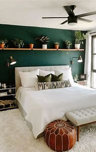 Image result for Green Accent Wall Bedroom