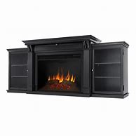 Image result for Black Electric Fireplace TV Stand