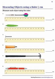 Image result for Measuring Objects Using Centimeters Printable