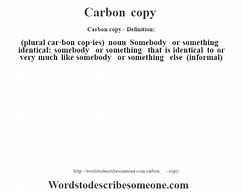 Image result for Carbon Copy Example