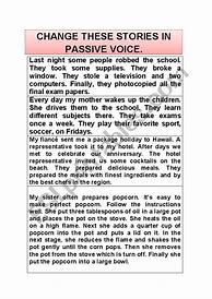 Image result for Passive Voice Story