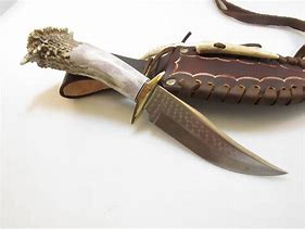 Image result for Handmade Knives with Stag Handle