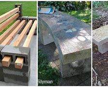 Image result for DIY Concrete Bench