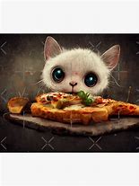 Image result for Kawaii Cat Eating Pizza