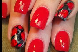 Image result for Red Rose Nail Art