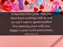 Image result for 5 Year Work Anniversary Quotes