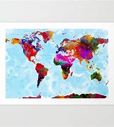 Image result for World Map Art Print