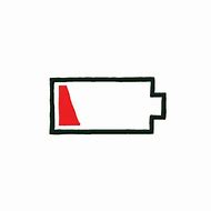 Image result for Red Empty Battery