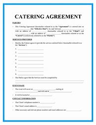 Image result for Catering Contract Sample