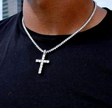 Image result for Fake Diamond Chain Cross