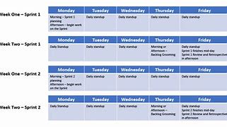 Image result for Sprint Schedule Example