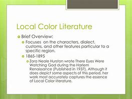 Image result for Local Color Literature
