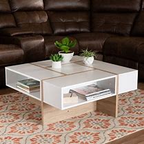 Image result for Modern White Oak Coffee Table