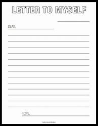 Image result for Letter to Yourself Template