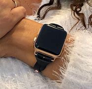 Image result for Black Apple Watch with Rose Gold Strap