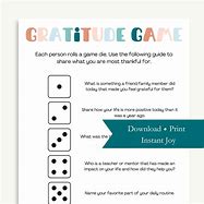 Image result for Gratitude Dice Game