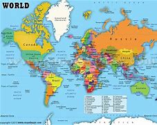 Image result for World Map Labeled