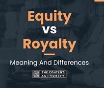 Image result for Royalty Vs. Equity