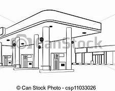 Image result for Gasoline Station Drawing